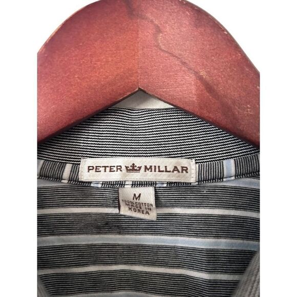 Peter Millar Gray White Classic Polo Men's Size M Golf Athleisure Capsule - Picture 4 of 10